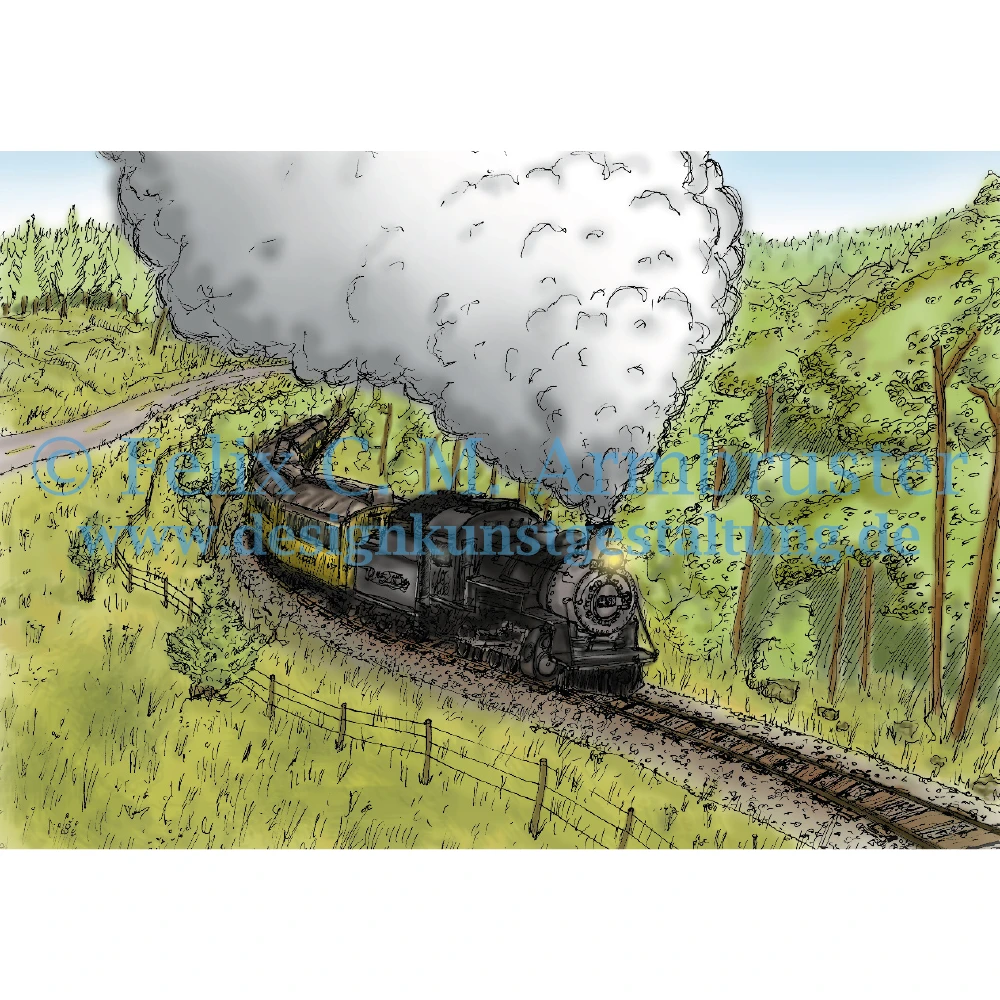 Illustration - Eisenbahn-Motiv